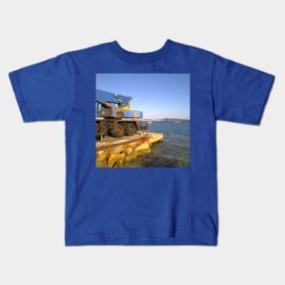 Old Crane opposite from St. Tropez Kids T-Shirt